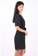 Rochie Only Amanda 2/4 Belt Wvn Black/Love Dots
